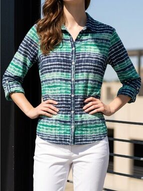 Foxcroft Cotton Wrinkle Free Blouse Size 6